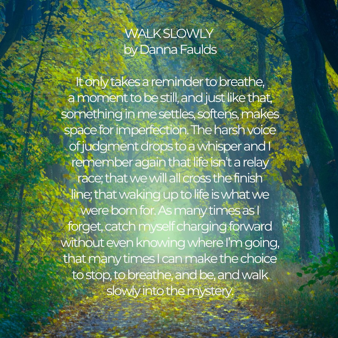 PPFlowyoga's tweet photo. Yes... walk slowly.
#quote #wellness #healing #breathe #mystery https://t.co/Vy8oLFGXn4