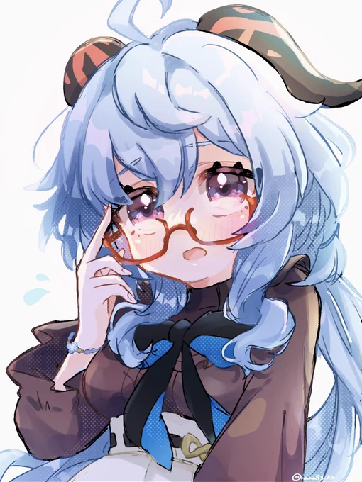 メガネ甘雨ちゃん照れてほしい #甘雨 #原神
