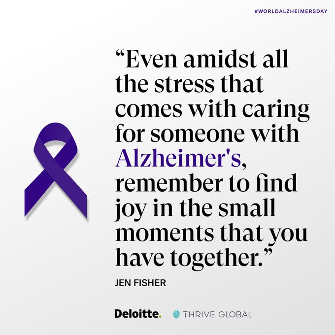 healthtowers's tweet photo. "When caring for someone with Alzheimer’s there are so many details that need to get taken care of that they can overwhelm everything else, including your relationship with the loved one you’re caring for." Shared by @jenfish23 
#WorldAlzheimersDay #HealthTowers #Aging #Health https://t.co/u78R3iO9rD