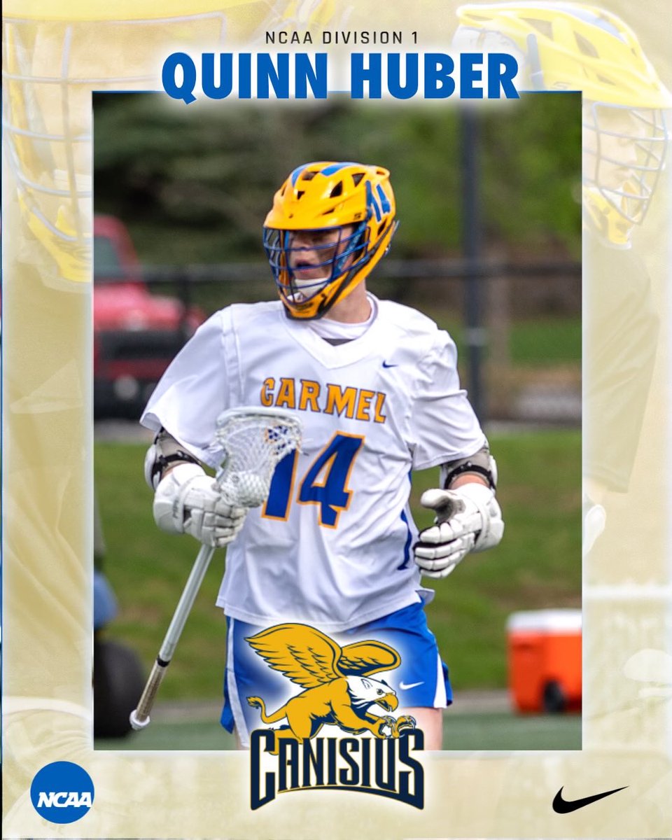 Quinn Huber (@quinnhuber_) on Twitter photo I am excited to announce my commitment to play Division 1 lacrosse at Canisius College. I would like to thank my family, coaches, and friends for helping me reach this goal. <a href="/TL_Indiana/">True Lacrosse Indiana</a> <a href="/CarmelVlax/">Carmel Menโs Lacrosse</a> <a href="/GriffsMLax/">Canisius Lacrosse</a> I am excited to announce my commitment to play Division 1 lacrosse at Canisius College. I would like to thank my family, coaches, and friends for helping me reach this goal. <a href="/TL_Indiana/">True Lacrosse Indiana</a> <a href="/CarmelVlax/">Carmel Menโs Lacrosse</a> <a href="/GriffsMLax/">Canisius Lacrosse</a>