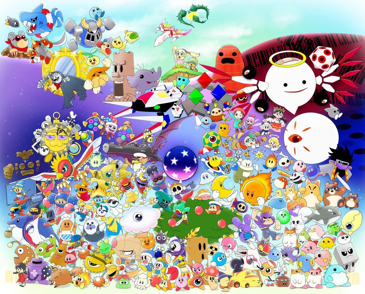 カービィ「#星のカービィ30周年を365日祝いたいチャレンジガブガブ噛むからガブリエルって」|ねいろん和やか30周年のイラスト