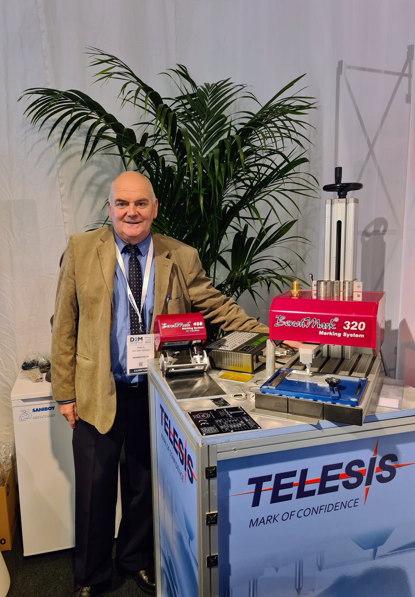 markopack_belux's tweet photo. U bent van harte welkom op de stand van MARKOPACK op de beurs #D2M (Kortrijk Xpo | Stand 456) op 21 &amp; 22/09/'22. 
TELESIS MARKING SOLUTIONS 
#DOTPEEN - #SCRIBE - #LASERMARKING 
#designtomanufacturing #industrialfairs #machineering #manufacturing #maakindustrie
#dotpeenmarking https://t.co/9XjckA8j36