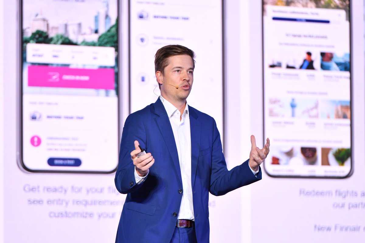 AmadeusITGroup's tweet photo. Offer and order management is unlocking new business opportunities, streamlined operations, customer centricity, real-time decision making, and more – as shared by Rogier Van Enk, SVP Customer Engagement, Finnair #Altitude22 https://t.co/lqyZavhgw7