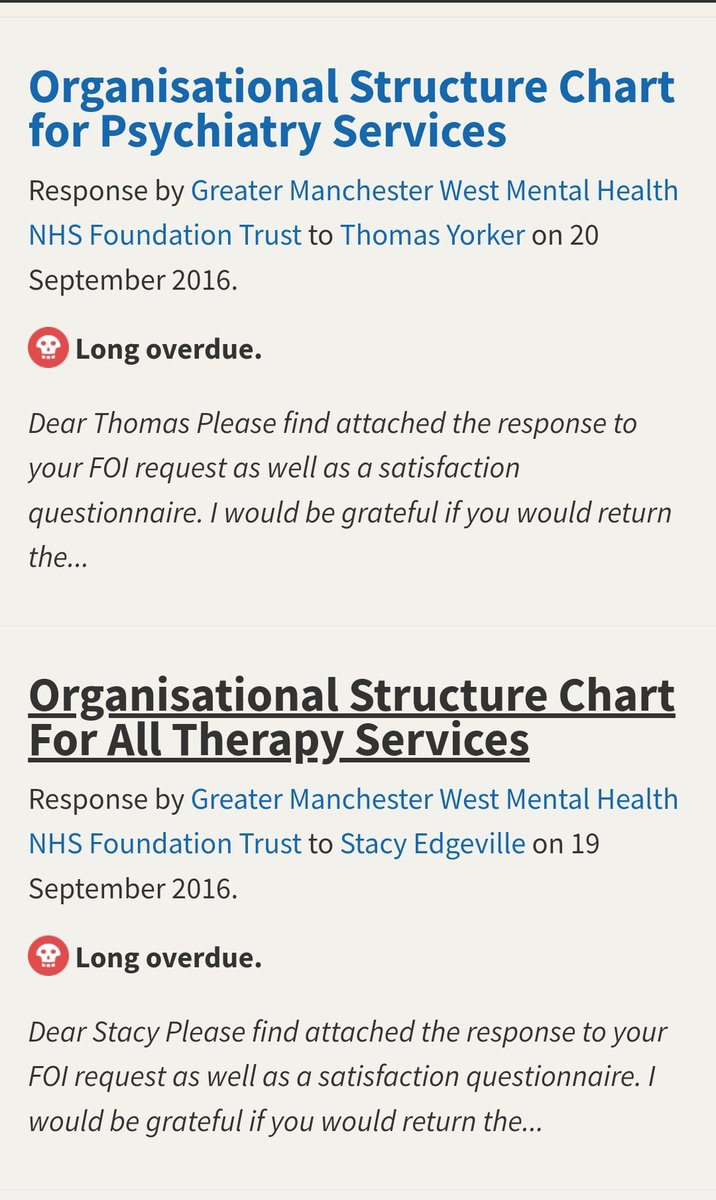 DivorcePioneer's tweet photo. 2016 #hellin is psychology lead at GM West
In the same year two people asked for org structures which were rejected due to "impending organisational change"
It appears she left NHS Jan 17
In the meantime she became trustee of Child Concern 29 April 16
#unregulatedexpert https://t.co/NgMF90tSlW