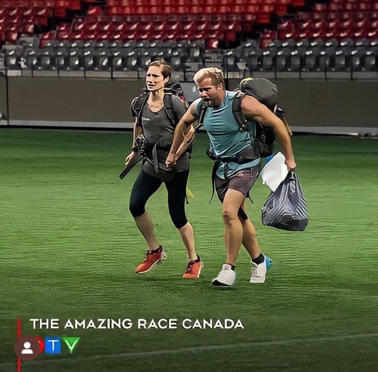 BrainTumourFdn's tweet photo. Congratulations to brain tumour survivor @CatherineWrefo2 and @CraigRamsayFit, winners of the 2022 #AmazingRaceCanada! https://t.co/CBos5eQ5op