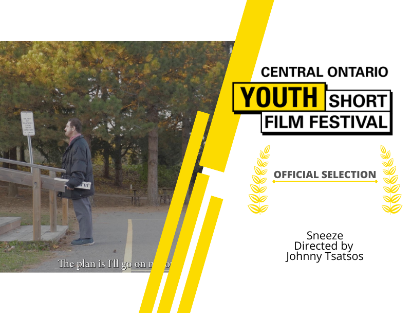barriefilmfest's tweet image. 2022 COYSFF Official Selection:
Sneeze
Directed by Johnny Tsatsos 

#COYSFF Screening &amp;amp; Awards 
Oct 6,  7:00 pm
Galaxy Cinemas, 72 Commerce Park Dr, Barrie
Admission: FREE
bit.ly/3Uv6He3