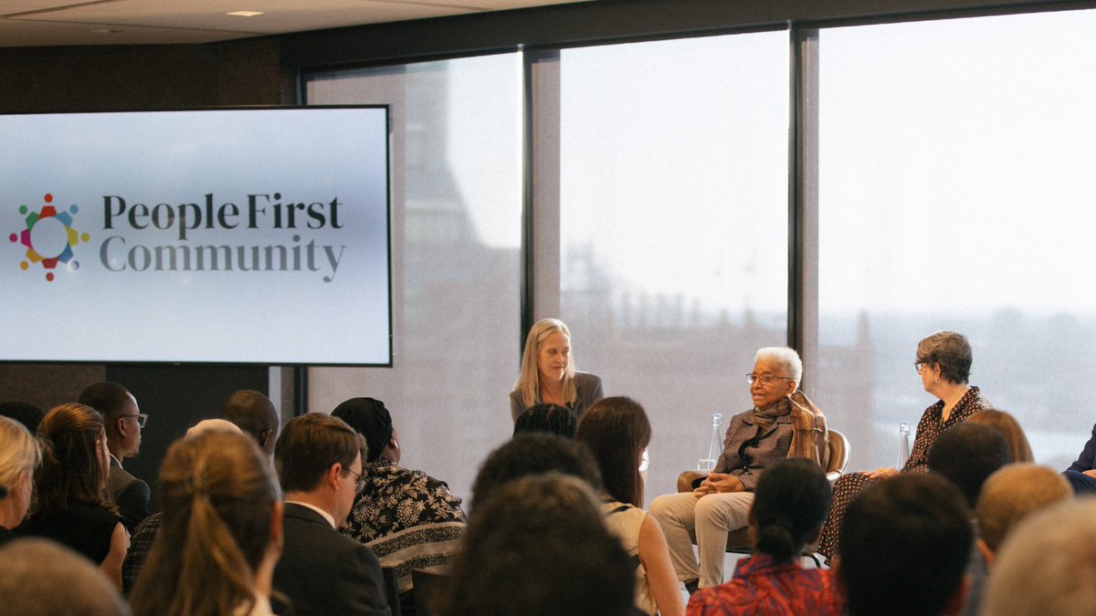 EJSCenter's tweet photo. The future of development rests on the #leadership opportunities that can be offered to women & girls. Speaking at the #PeopleFirstDev event at @FordFoundation, @MaEllenSirleaf calls for breaking the barriers of discrimination to free women’s potential as leaders & changemakers. https://t.co/3KLXOuyQoL