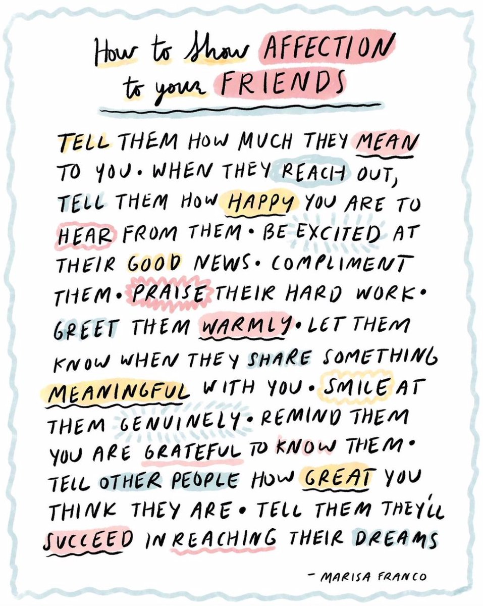 OurEarthEvryDay's tweet photo. Good friends are so important to our well being, health and enjoyment of life. But often we forget to let our friends know how much they mean to us. Here are some super simple ways you can show your friends some love and appreciation. 

Image by @malakagharib https://t.co/5FwL85BZsH