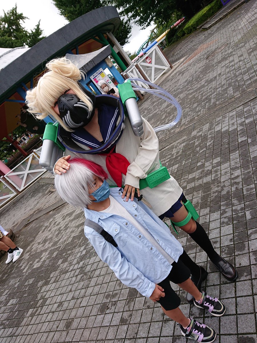 nya_chi_yeager's tweet photo. #宅コス
こないだのイベントで娘が使ったショートさんのヅラを拝借してメイクしたー(*´ー｀*)
カラコンをアイビスで加工して自分的にはよさげに仕上がった💖
トガヒミコ：ゆかりママ(@yukarimmmm)の娘ちゃん🎶
#親子で楽しむコスプレ
#KCF70 https://t.co/G6jvu2701Z