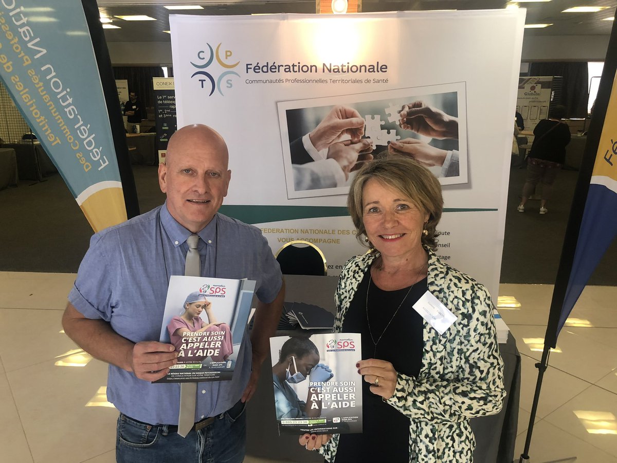 SPS_institut's tweet photo. En direct des Journées Nationales des CPTS à Nantes @FederationCPTS #FCPTS avec @DrEricHenry et Corinne qui présentent les missions de l’association SPS. #santementale #soignants #prosdelasante #etudiants https://t.co/MZvBLF1WEl