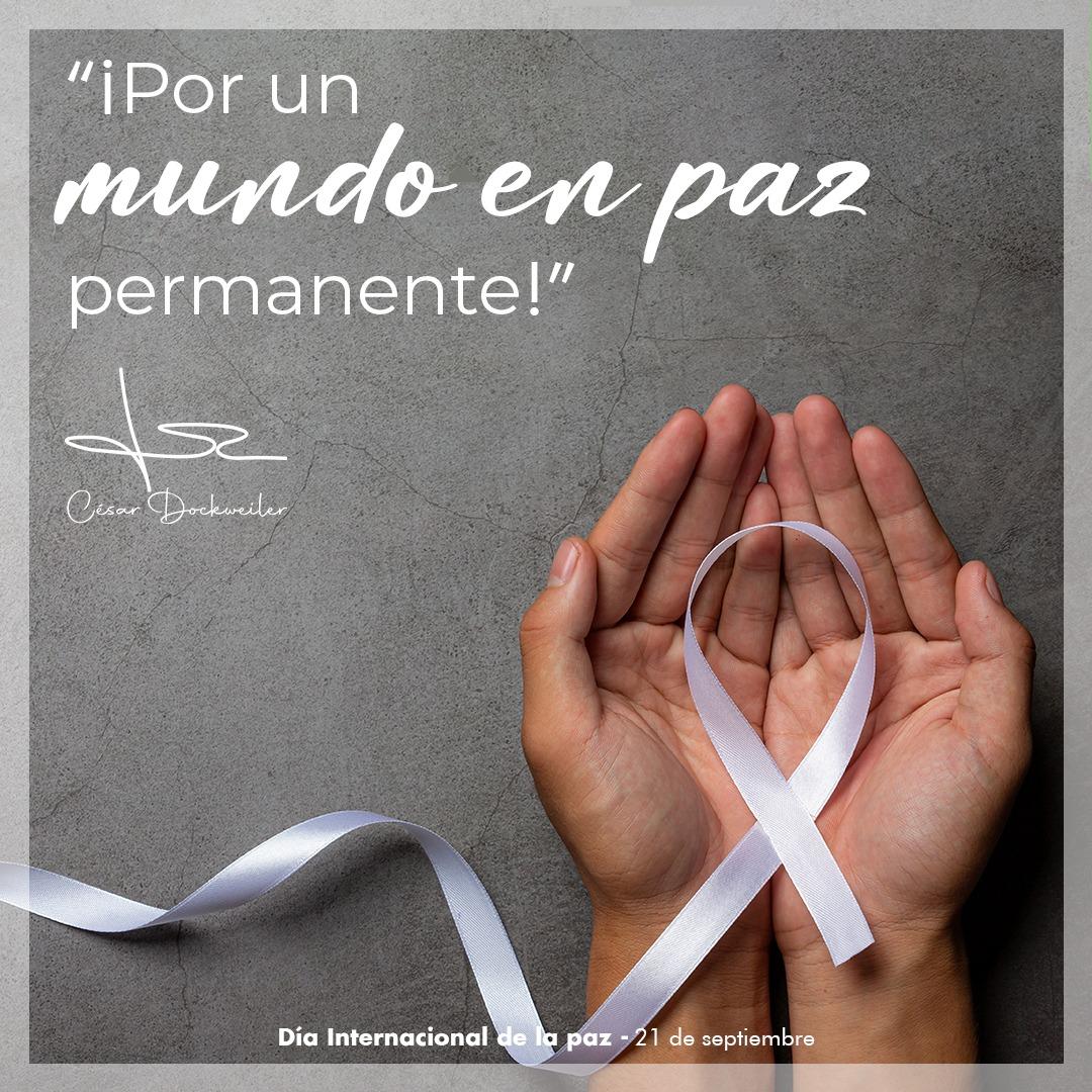 CesarDockweiler's tweet photo. Por un mundo en paz permanente!!!

21 de septiembre Día Internacional de la Paz 

#MundoDePaz
#Paz https://t.co/75tdLzrvac