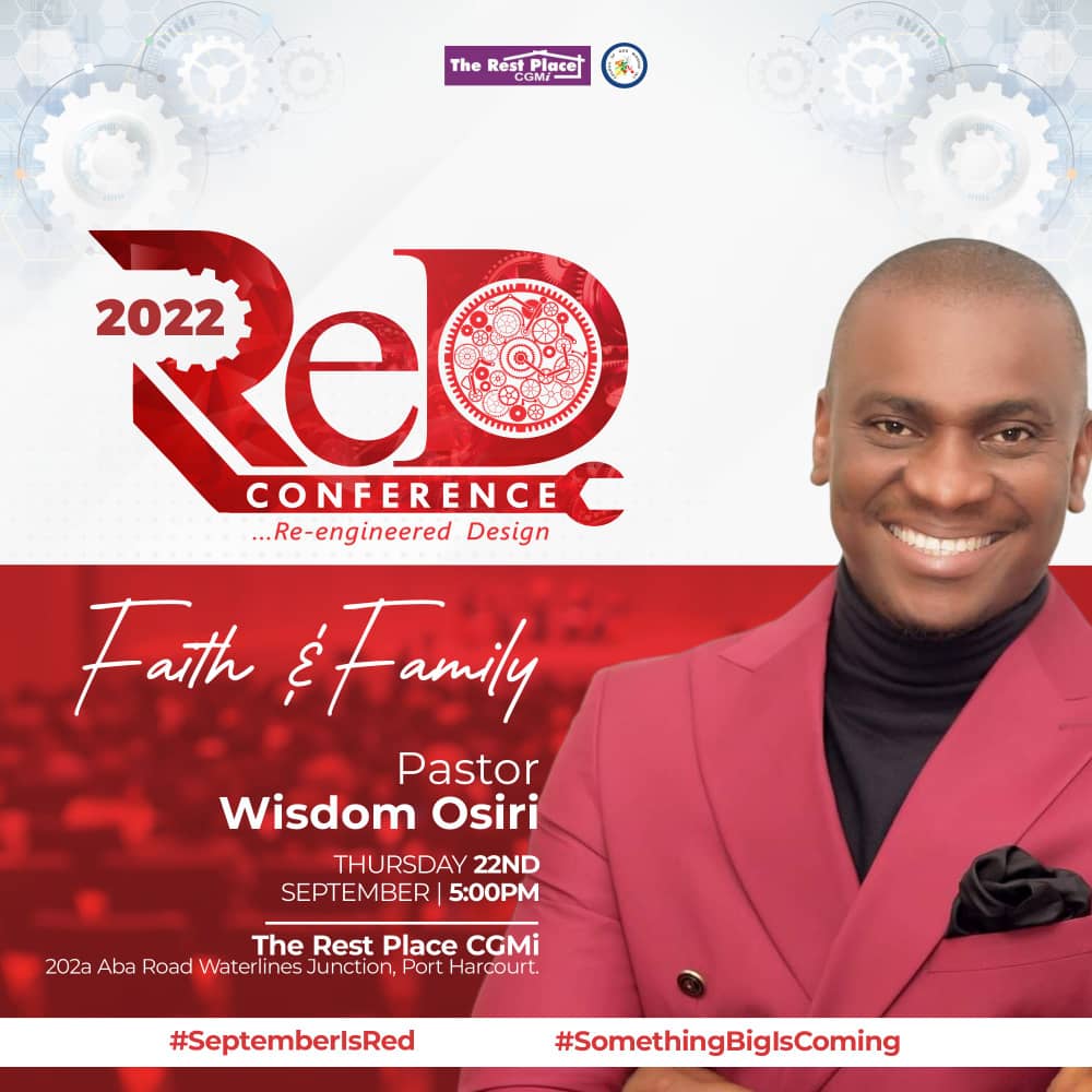 RestPlaceChurch's tweet photo. This Thursday at the ReD Conference with Pastor Wisdom OSIRI (@OsiriWisdom )
Please join us in person at 5:00PM.
Remember to come with a friend.
#SomethingBigIsComing #Septemberisred #day6 #Trpfamily https://t.co/ZPUp4UEwKP