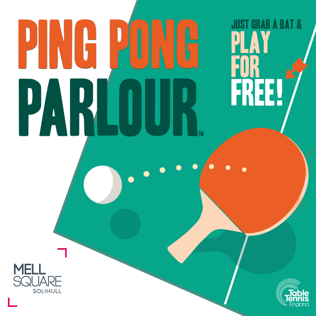 Pop along to our <a href="/MellSquare_UK/">Mell Square</a> #PingPongParlour on Saturday 24th September 10am-2pm for some free coach led table tennis for all the family!

For more details, contact matt.corp@live.co.uk