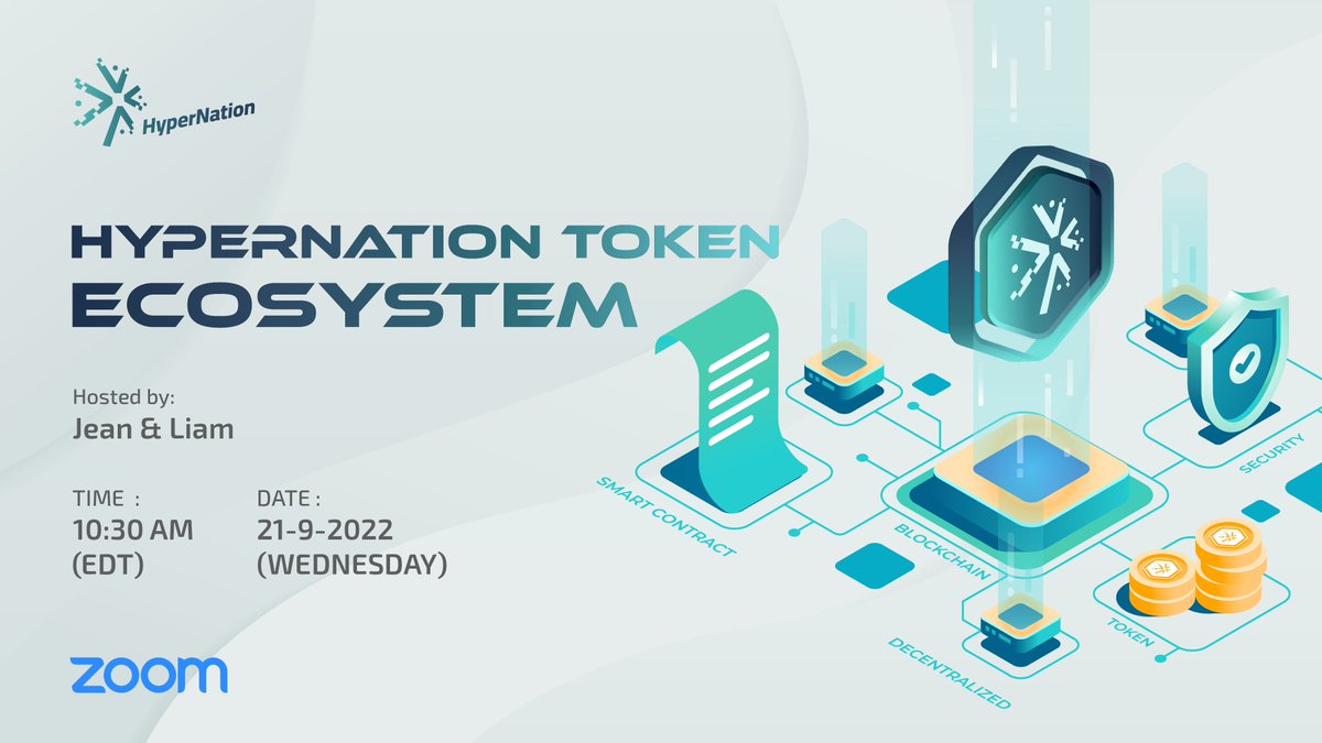 HyperNation8's tweet photo. Dear Enthusiast, 
Our Zoom session is NOW LIVE!

Come Join us at:
https://t.co/epfbSU0DUE

🗣Topic: HyperNation Token Ecosystem 
#hypernation #metaverse #defi #dao #blockchain #gamefi #defiproject #daoverse #blockchainproject #metaverseproject #crypto #nft #eth #btc https://t.co/bNVPcDPCrx