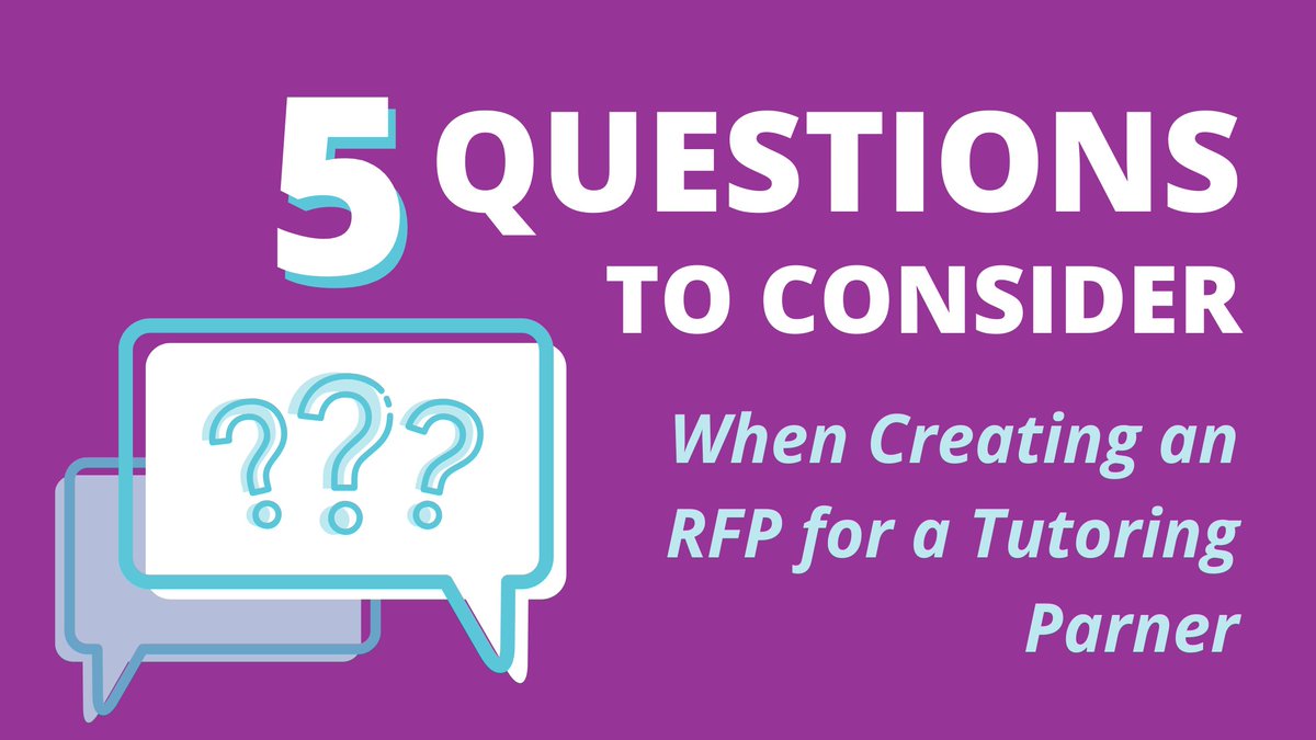 FEVtutor's tweet photo. AY22-23 has begun, but it's not too late to think about writing an #RFP for #Tutoring Services. Looking for a place to begin? Check out these 5 questions for district leaders to consider when drafting a high-quality Request for Proposals! #FEVTutorBlog https://t.co/GpfxbGyEiS https://t.co/TlPzOIa1ks