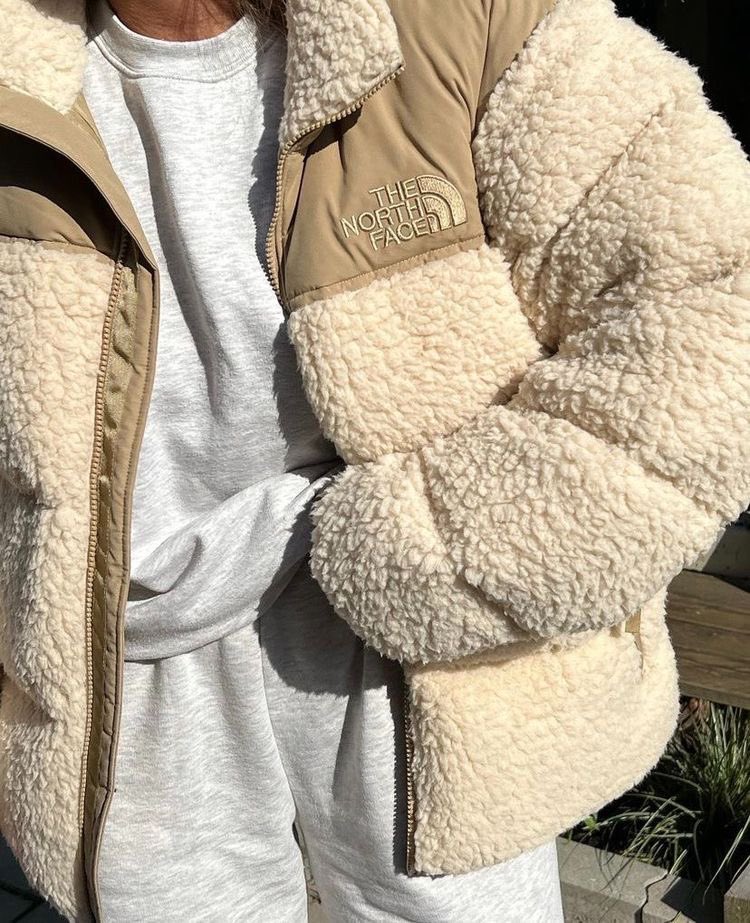 north face sherpa puffer coat