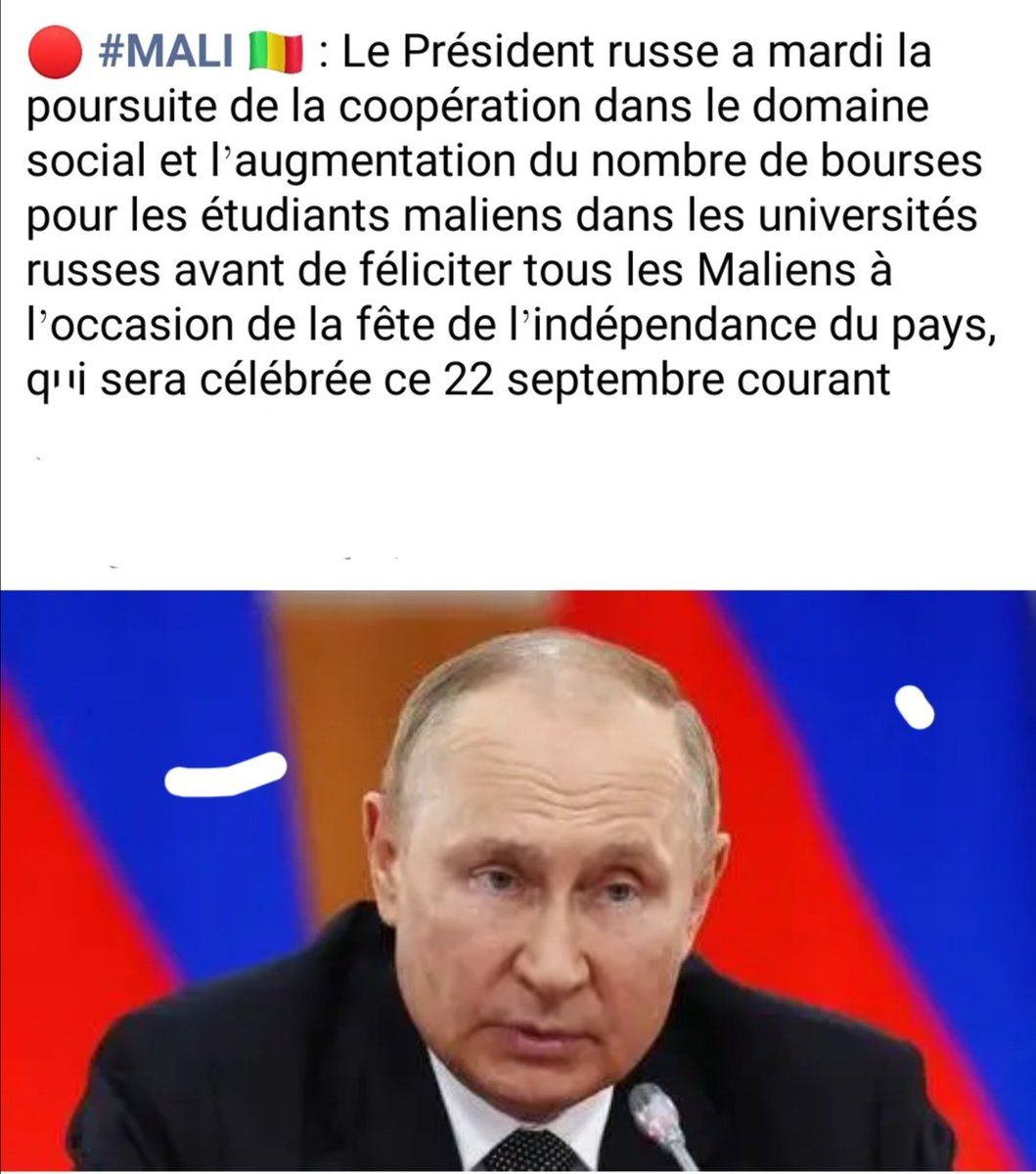 pimentred1's tweet photo. Avec la France c'est tout à fait le contraire, on le voit avec nos frères traités d'immigrés clandestins. Mais,si vous créez la guerre et refusez les visas,comment voulez-vous que nous nous rendons chez vous?
Vive la coopération Russo-Malienne.
Vive #LEMALI vive @GoitaAssimi
🌶️ https://t.co/nwMLS94WvD