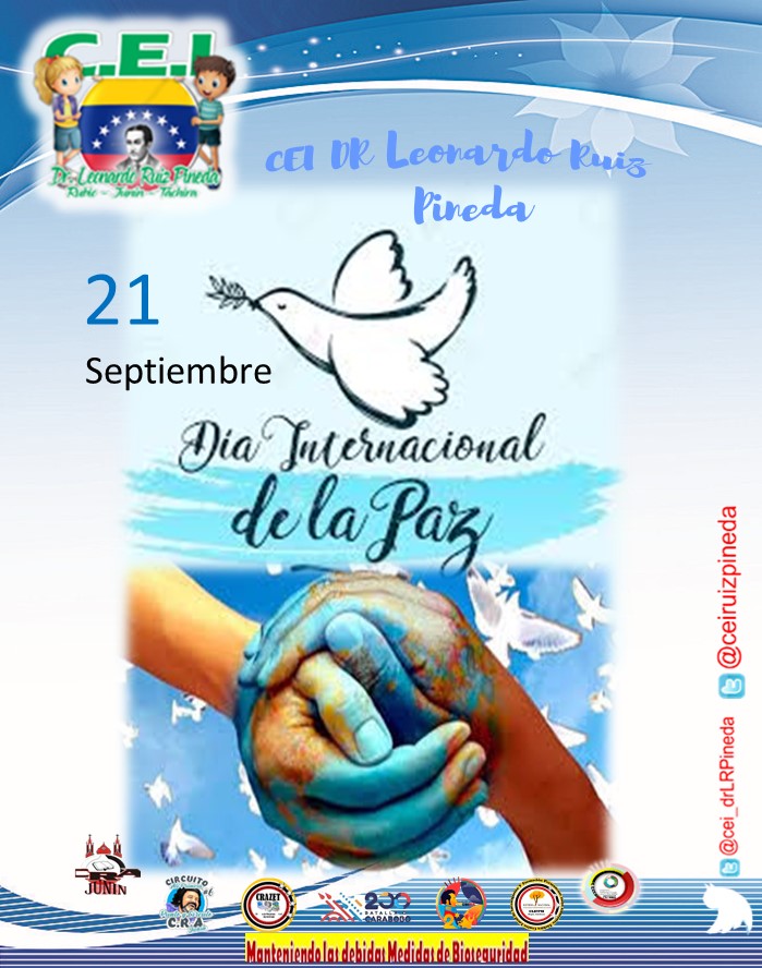 <a href="/cei_drLRPineda/">CRA || CEI Dr. Leonardo Ruiz Pineda JunÍn</a> Efemérides  Dia Internacional de la Paz  <a href="/MPPEDUCACION/">MPPEDUCACION</a> <a href="/educacion_junin/">Gabinete Municipal de Educación Junín - Táchira</a>  <a href="/Crazet2011/">Crazet2011</a> <a href="/_LaAvanzadora/">Yelitze Santaella</a> <a href="/Berzabethg1/">Berzabethgandicaoficial</a> <a href="/FreddyBernal/">Freddy Bernal</a>