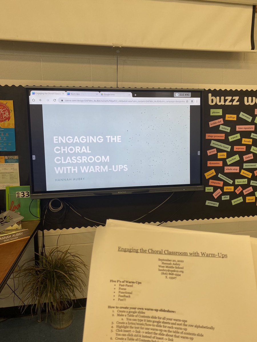 mrshaubry's tweet photo. Excited to present my first PD session at the CPS Fine Arts Mini Conference today!! Let me know if you want the resources from my session, I’m happy to share!! #cpsbest @cpsfinearts #choir #warmupresources #pd @westvikings #wmsbest https://t.co/xtU5eXAKKi