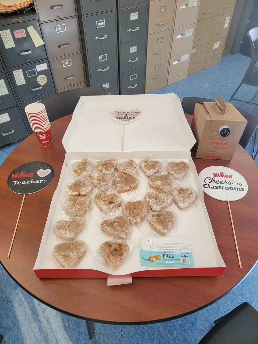 Thank you <a href="/Wawa/">Wawa</a> for supporting our staff <a href="/NWElementary/">North Wales Elem.</a>! We love the donuts, coffee, and free Sizzli coupons!