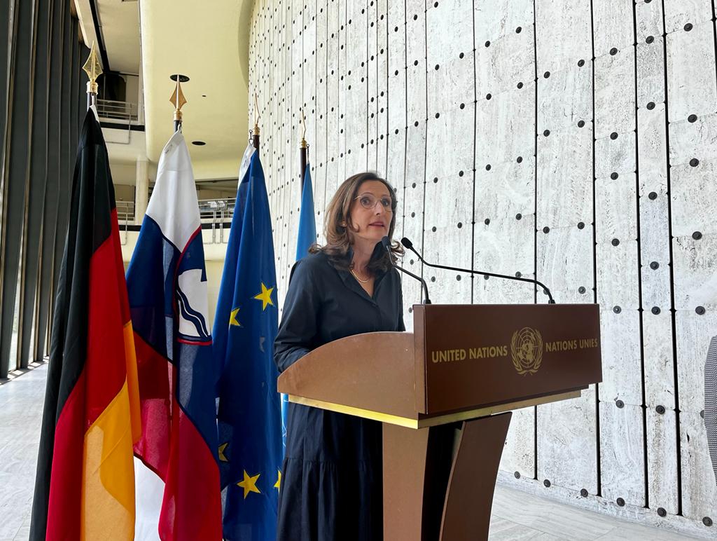 EU_UNGeneva's tweet photo. We need to give children a voice 📣, they are active citizens &amp; agents of change! We are therefore excited to showcase today at @UNGeneva the winners of the innovation challenge #ClimateChampions, bringing alive the ideas of children how to better protect our biodiversity. 🌎🐝🌳 https://t.co/1JKH8qcj5V