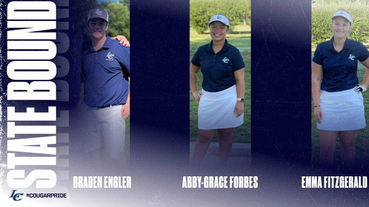 The boys and girls golf teams competed in the regional golf tournament Monday and Tuesday. Congratulations to Braden, Abby, and Emma on making the cut and advancing to state. #cougarpride
