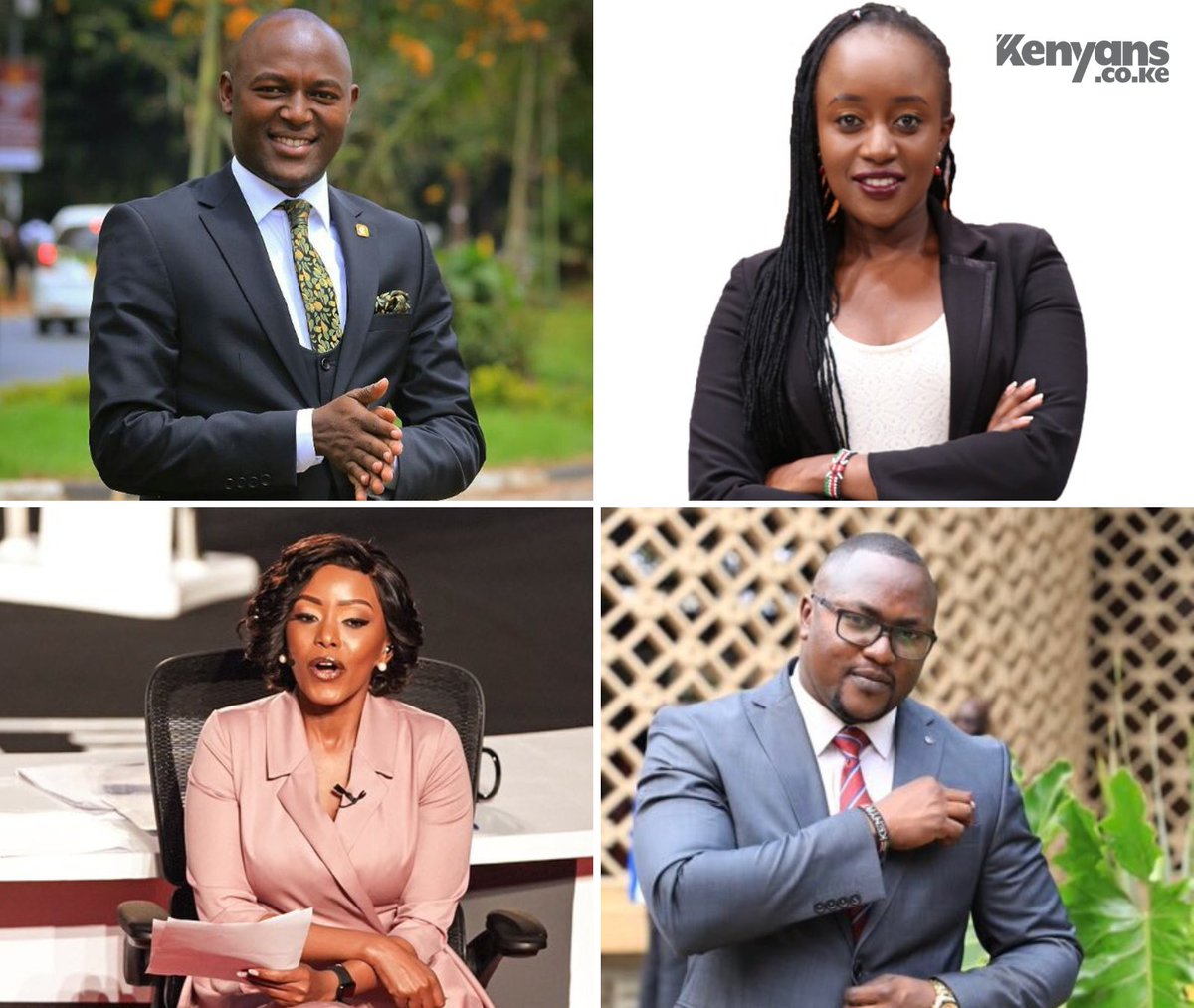 Kenyans's tweet image. Who is your favourite Political reporter?
1. Stephen Letoo
2. Chemutai Goin 
3. Sophia Wanuna 
4. Seth Olale