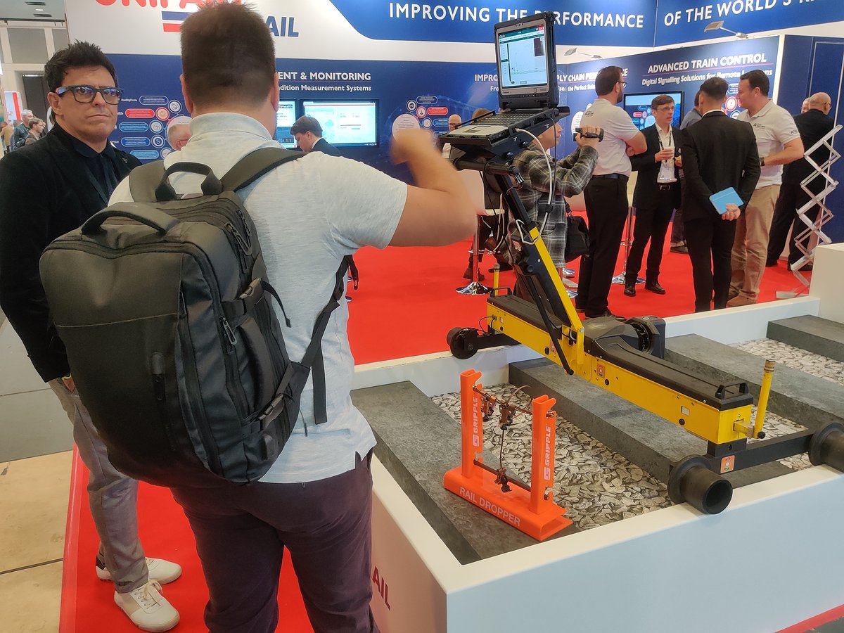 UnipartRail's tweet photo. Measuring height and stagger of OHL is now so much better with the tCat - now on display in the Unipart Rail stand at InnotransInnoTrans - Hall 6.2 Stand 810
#innotrans #OHL #OHLE https://t.co/vjCbTceB3d