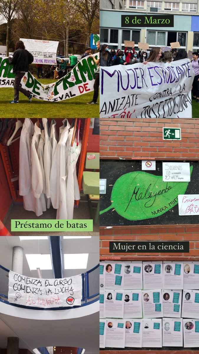 Malayerba es un espacio seguro para tod@s en el que se tratan temas como feminismo, ecologismo, lucha estudiantil, etc. Nos reunimos una vez a la semana en nuestro local (2º planta edificio biología UAM).
¡Os esperamos!
Con bata, Con bota, Combate✊🏻