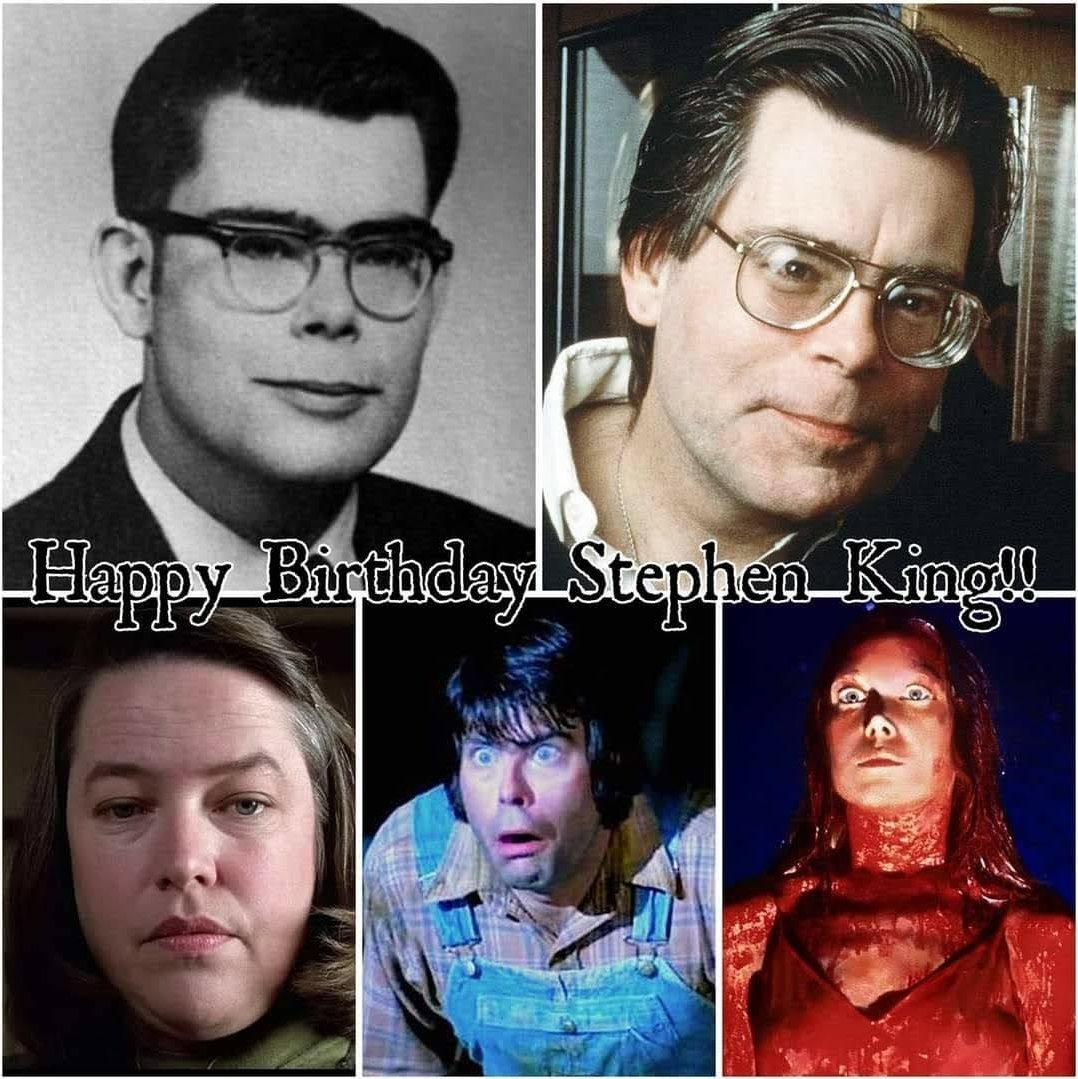 TotalNonstopTif's tweet photo. Happy 75th birthday @StephenKing 
Thank you for all the scares, dreams and nightmares! Enjoy your day https://t.co/bB81LNCymB