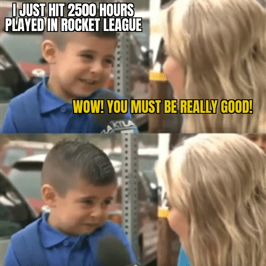 RLRecon's tweet image. What it feels like to have lots of hours in rocket league...