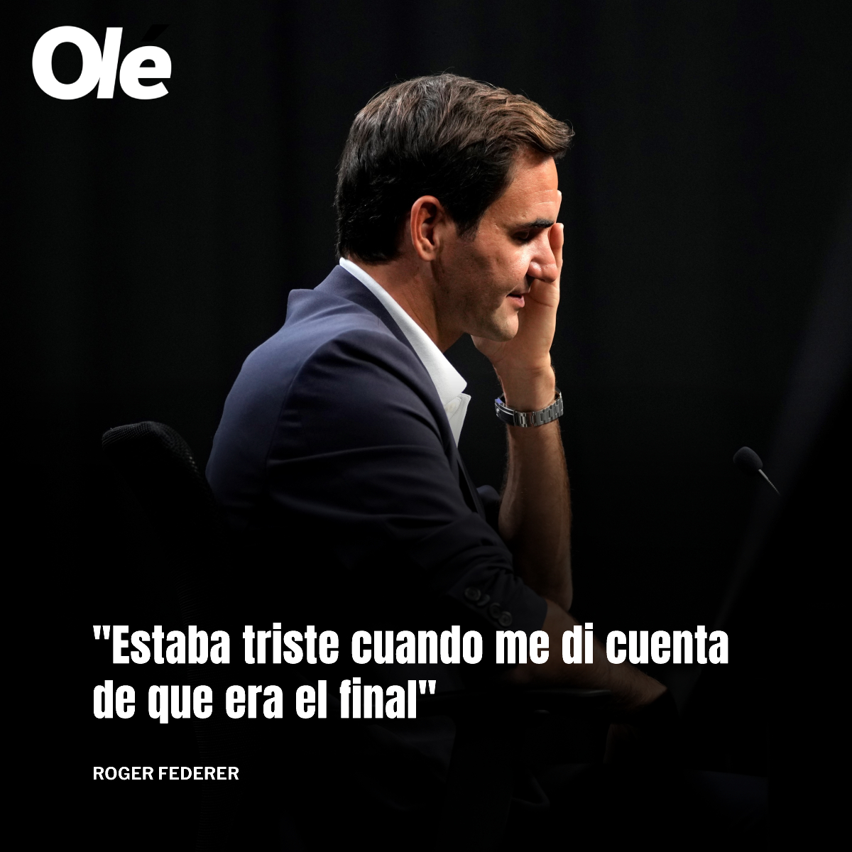 DiarioOle's tweet photo. 🎾😢 Roger Federer contó en conferencia cómo fue su proceso de cara al retiro

💬 "No evolucionaba la rodilla y tuve que tomar la decisión de retirarme. Además, he tenido mucho tiempo para tomar la decisión porque llevo más de un año sin jugar" https://t.co/mwhmWnlic3