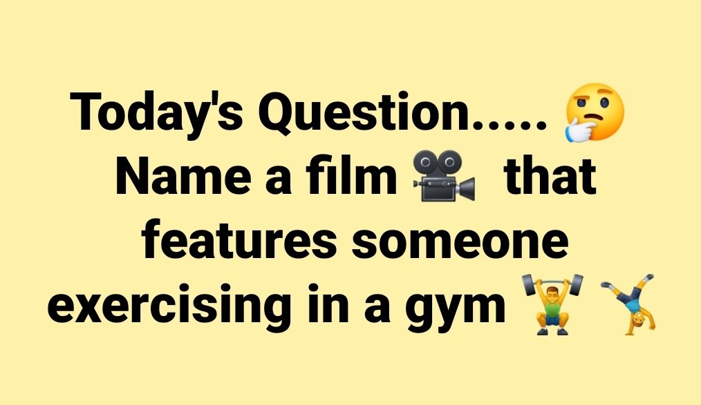 Today in the U.K 🇬🇧 (Sept 21st) is
#NationalFitnessDay 🏋‍♀️🤸‍♀️
Any film-loving workout fans out there today .. 🤔 
#QuirkyFilmQuestion #FilmTwitter 🎥 🎬