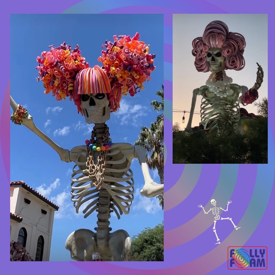 FollyFoam's tweet photo. The biggest &amp; scariest foamwigs 🔝👻💀 #halloweendecor 

🌀 Made by creative customer from the US!
🌀 Made from a lot of #foam strips 
🌀 Made for #halloween https://t.co/KS84C6Xwyf