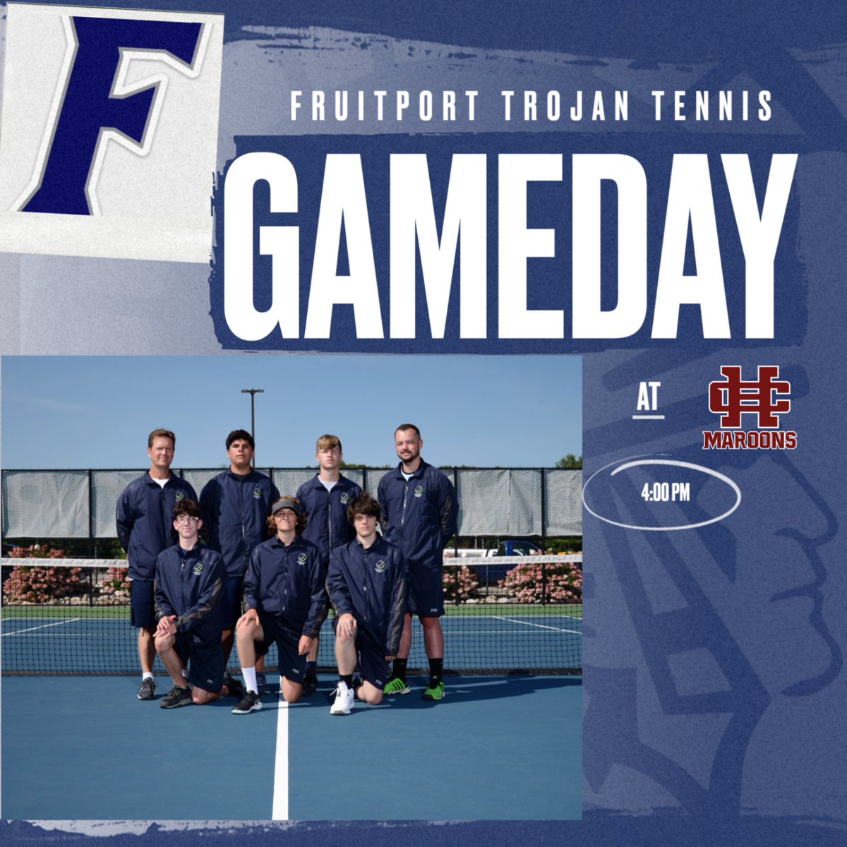 Trojan Tennis Game Day!
Fruitport at Holland Christian
4:00pm

Go Blue!