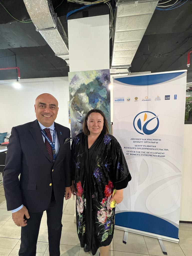 SKhojimatov's tweet photo. Today I visited Center for the Development of Women’s Entrepreneurship in #Almaty This joint initiative provided support to women in obtaining new skills &amp; professions based on most demanded ones in 19 industries of #GCTEA that ease future employment or create businesses #LNOB https://t.co/SkM7NAyvLp