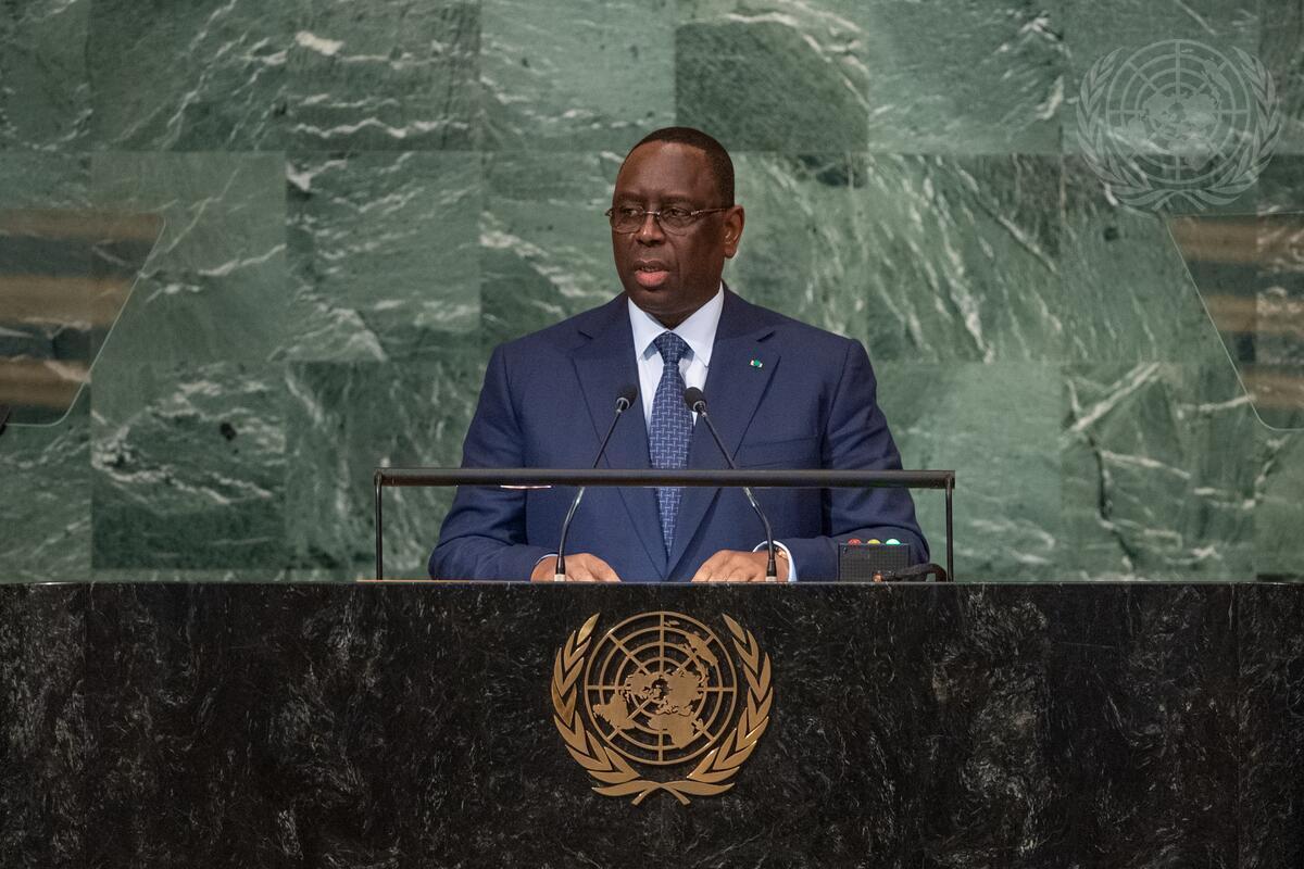 IAEATC's tweet photo. "I call for a general mobilisation in favour of the @iaeaorg's #RaysofHope campaign to strengthen the capacities of Member Countries, particularly in Africa, in the fight against #cancer, using nuclear technologies," said President of #Senegal @Macky_Sall in his address to #UNGA https://t.co/bdBy7uo4pf