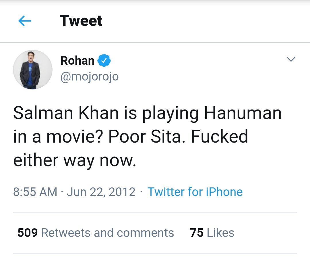 Old Tweets by #RohanJoshi

& their lectures on How Indian Men should behave never ends...

#RajuSrivastav