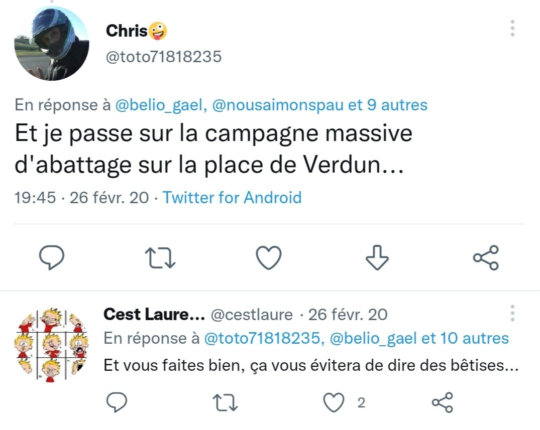 cestlaure's tweet photo. @CollectifPau @bayrou @Ville_Pau Vous auriez pu faire cette capture aussi pour l'affubler d'un qualificatif tout aussi inapproprié et accusatoire.
Tenez, je vous en fais cadeau. Amusez-vous bien https://t.co/ioyPA6ycOi