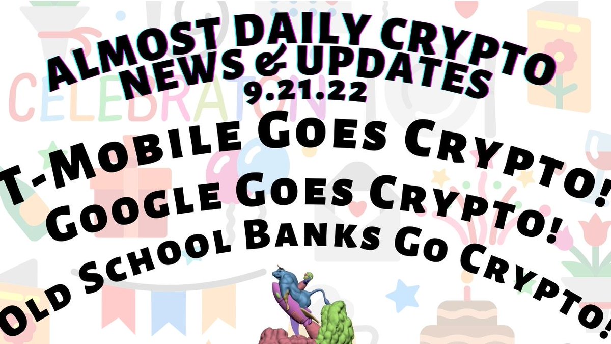 bitcoinstylist's tweet photo. T-Mobile Goes Crypto! Google Goes Crypto! Old School Banks Go Crypto!
WATCH NEWS: https://t.co/NV3dutwwgm
SPOTIFY, Link in Bio
#tmobile #helium #citadel #googlecrypto #cryptonews #crypto @HODLpac @BlockchainAssn @DigitalChamber @coincenter @helium @TMobileHelp https://t.co/LpA6F42D1v