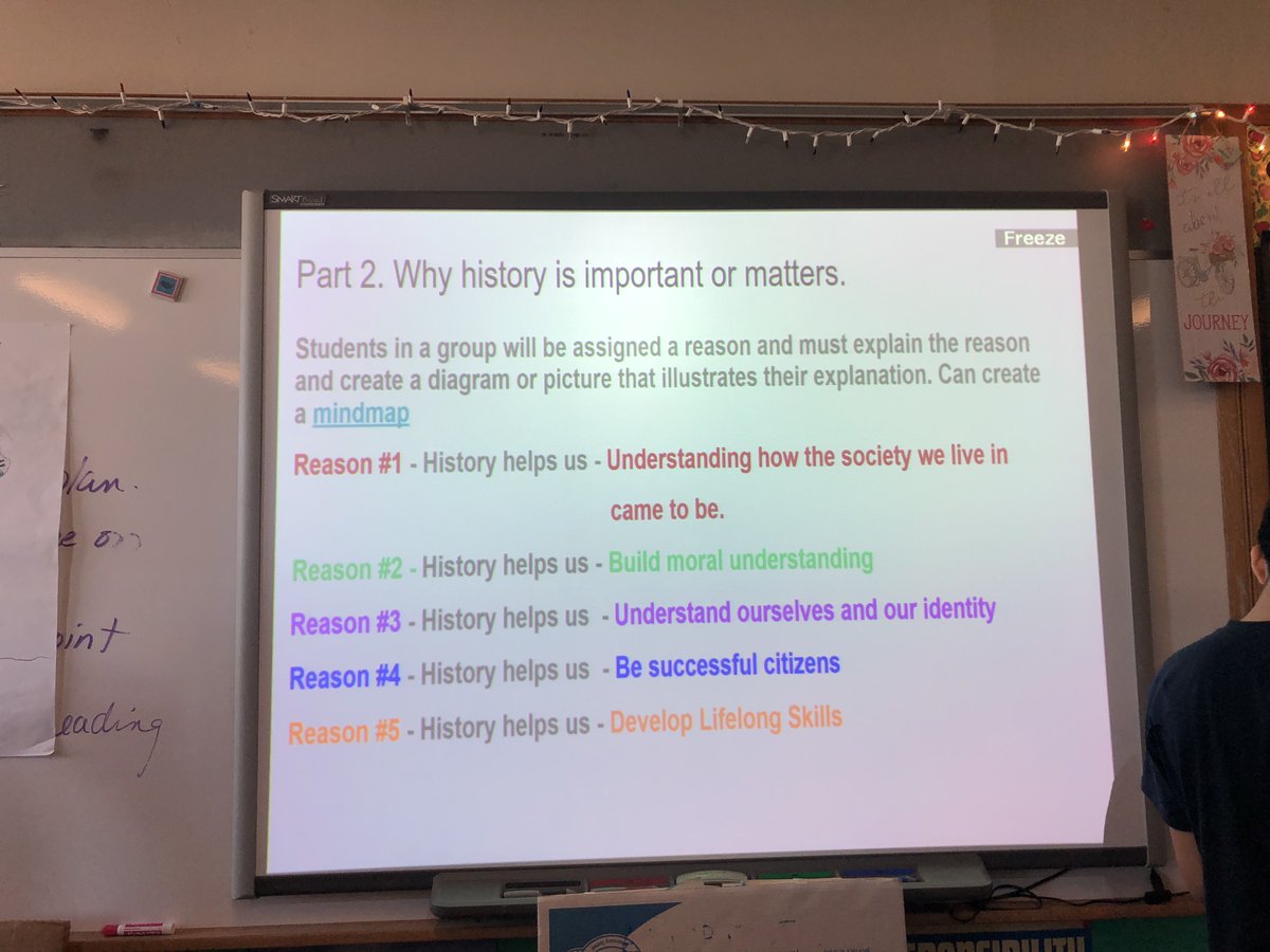 NFMiddlePurple's tweet photo. Mrs. Coffey's students doing a Gallery Walk showing 5 Reasons Why History is Important...#MrsCoffeyNFMS https://t.co/77jKw3q3u0