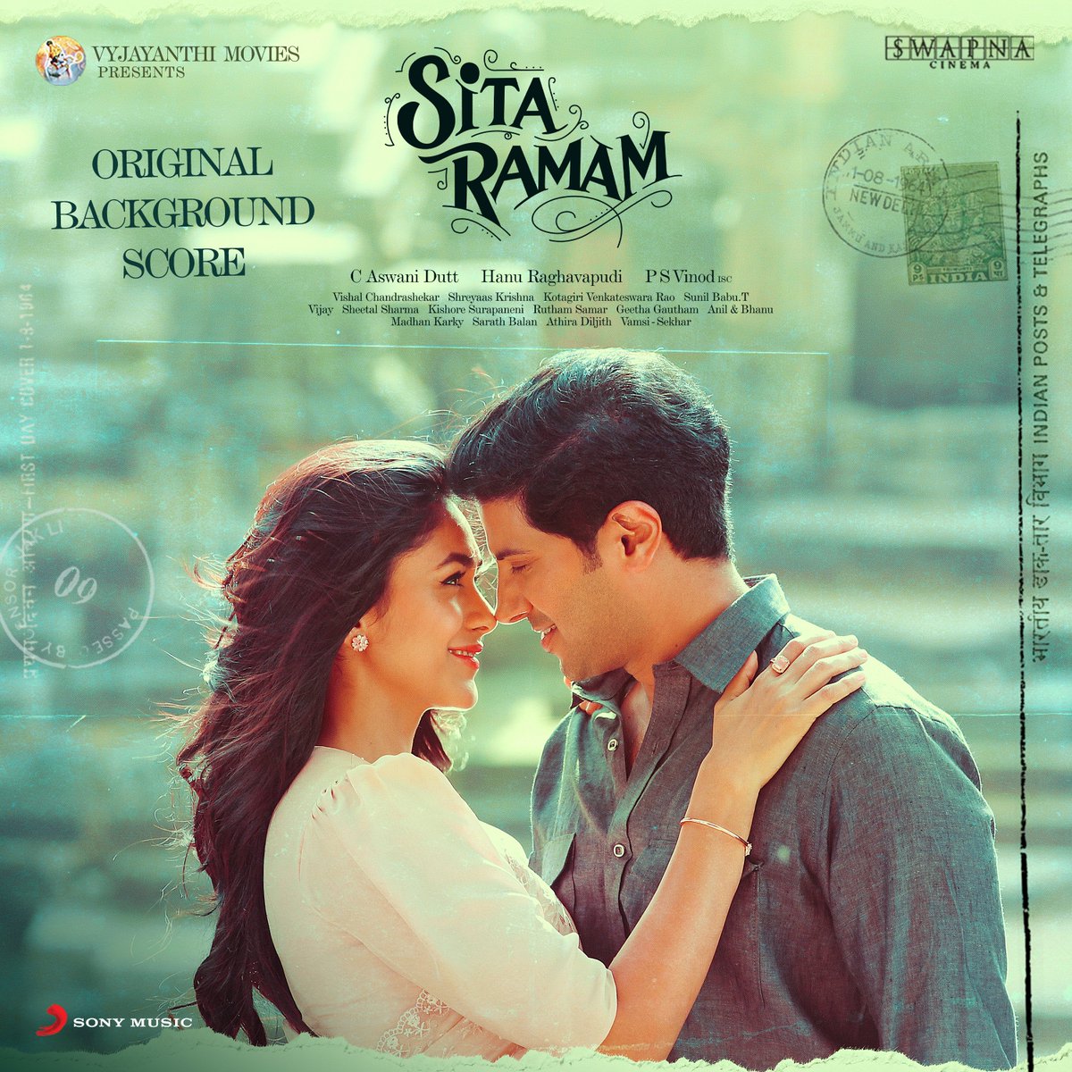 VyjayanthiFilms's tweet photo. Here's the most-anticipated #SitaRamamOST! 🤩💕

▶️https://t.co/rZHwJj2xHL

Music composed by @Composer_Vishal 🎶

#SitaRamam @dulQuer @hanurpudi @mrunal0801 @iamRashmika @iSumanth @VyjayanthiFilms @SwapnaCinema @SonyMusicSouth https://t.co/OeZwHx5JQ9