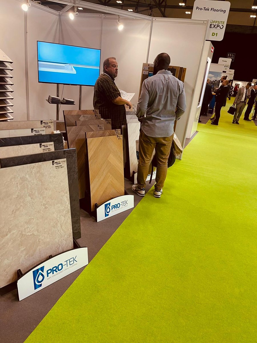 Protekfloors's tweet photo. It's the last day of Offsite Expo. Visit us at stand D01 today to speak to one of our experts on opportunities and discount pricing for flooring for modular builds. 👋
#OffsiteExpo #OffsiteExpo2022 #modularbuilds #modularhousing #modularbuildings #clickvinyl #buildersuk https://t.co/L7nxUlAR1v