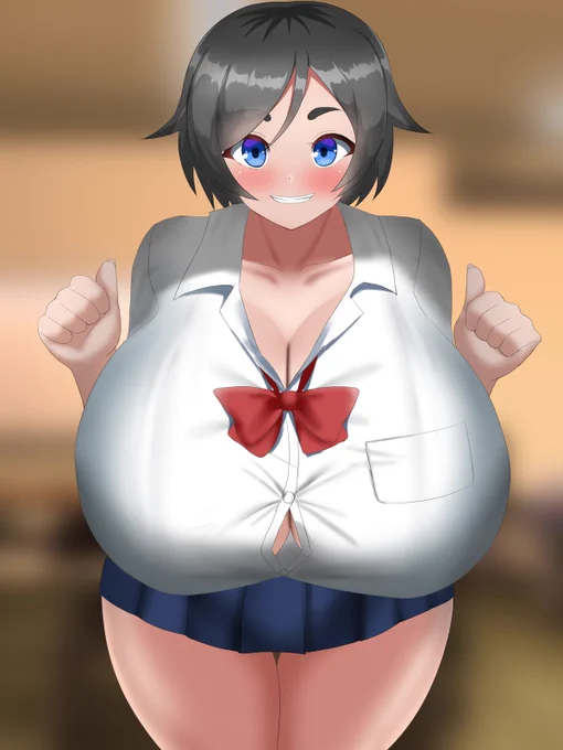 デカパイ女子高生 