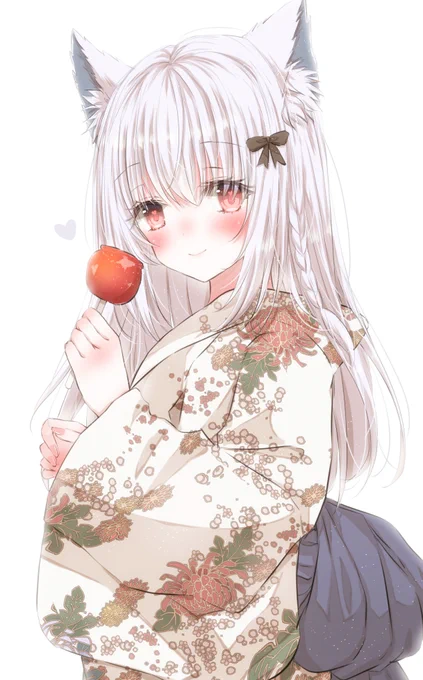 Skebリクエストありがとうございました浴衣の狐珀 シロナさん#しろなぁと 
