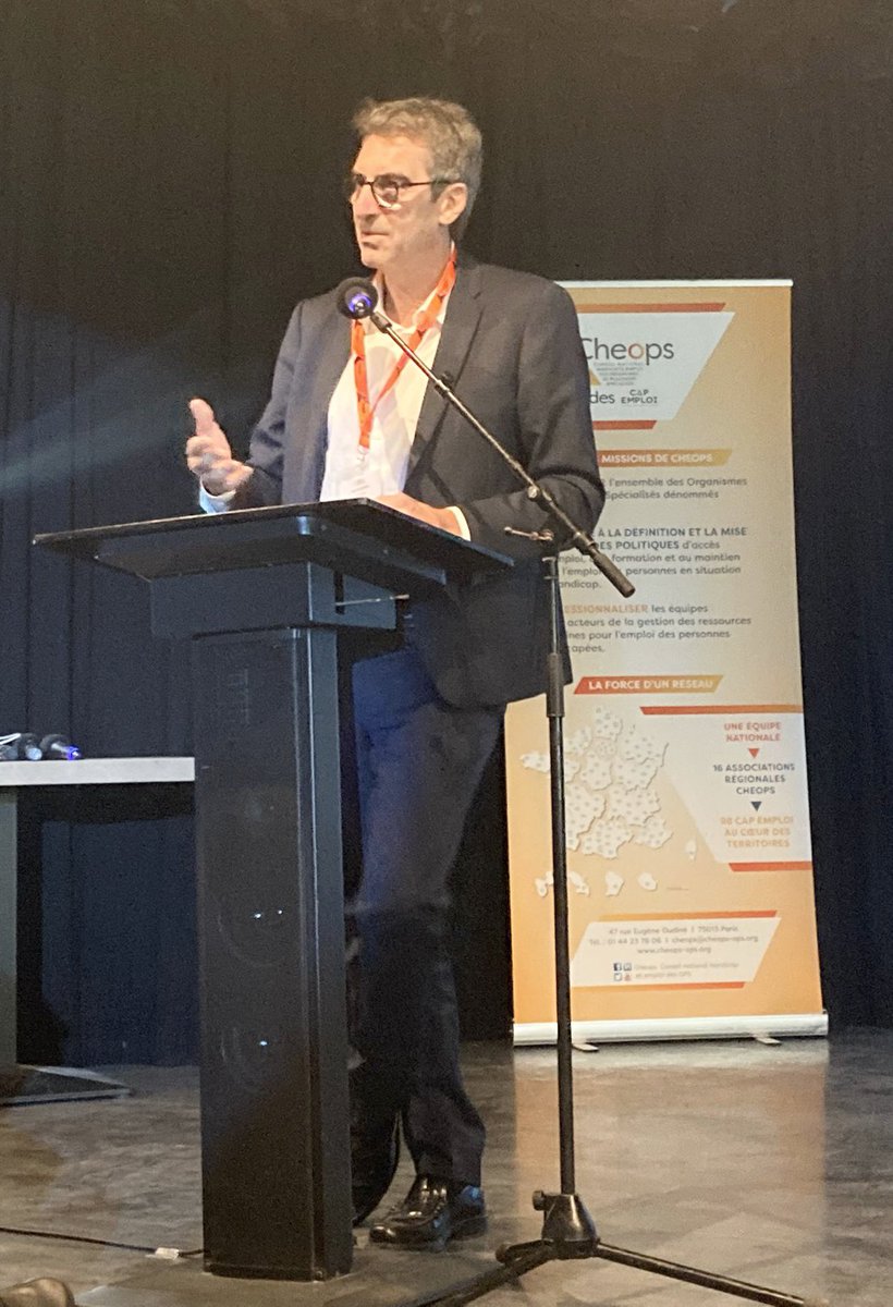 Congrès Cheops 2022 : Intervention de Jean Bassères, Directeur Général  @pole_emploi. « Je remercie les équipes pour la mise en place des LUA Lieu unique d’accompagnement. Nous arrivons à réduire les écarts entre les personnes en situation de handicap et les autres publics »