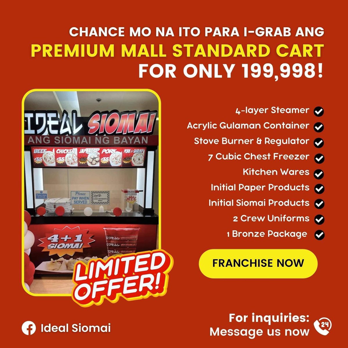IDEAL SIOMAI FOOD CART FRANCHISING (@IdealSiomai) / Posts / X