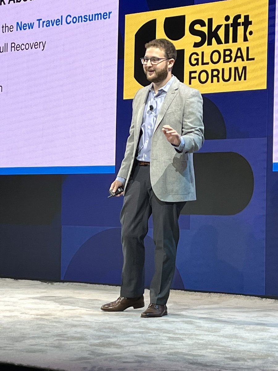 WouterGeerts's tweet photo. .@SethBorko kicking off day 2 of @skift Global Forum with a look around the entire travel world in 30 slides. #skiftlive https://t.co/E2EAHpwMfh
