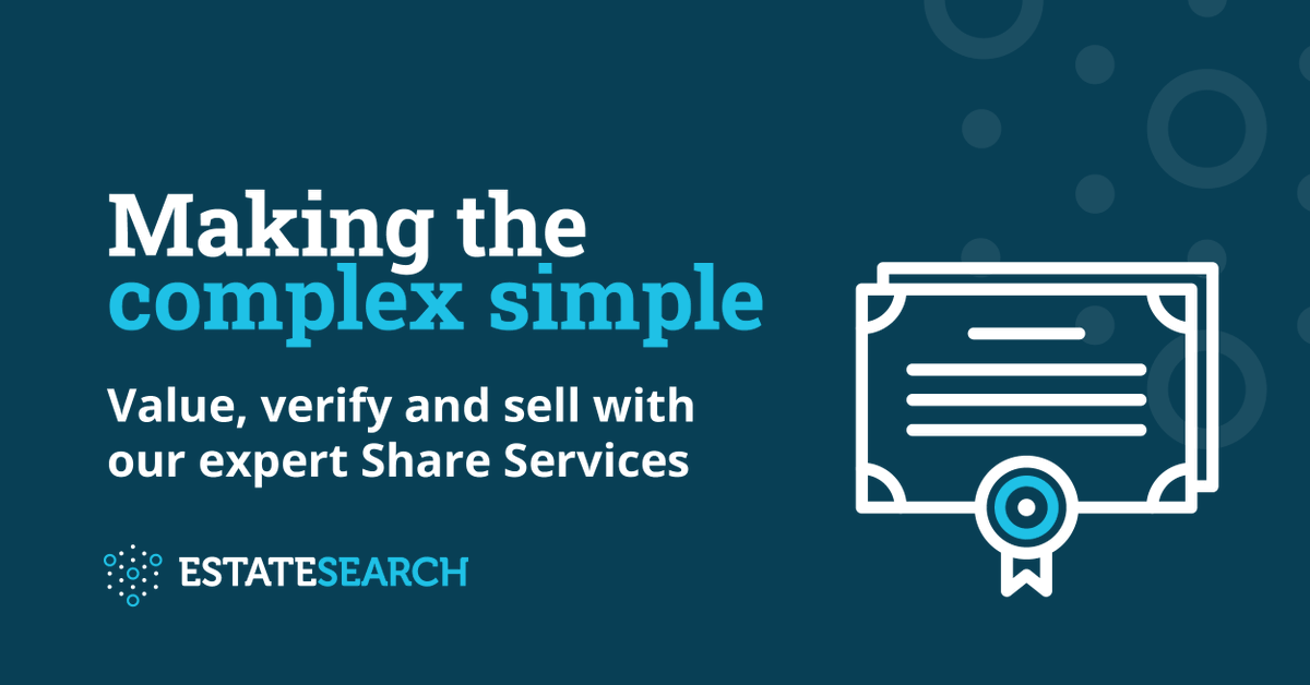 Dealing with #shareholdings as part of #estateadministration can add an extra level of complexity to your processes. In our latest blog, we look at some of the issues facing #privateclient practitioners.

You can read it in full here - estatesearch.co.uk/new-industry-i…