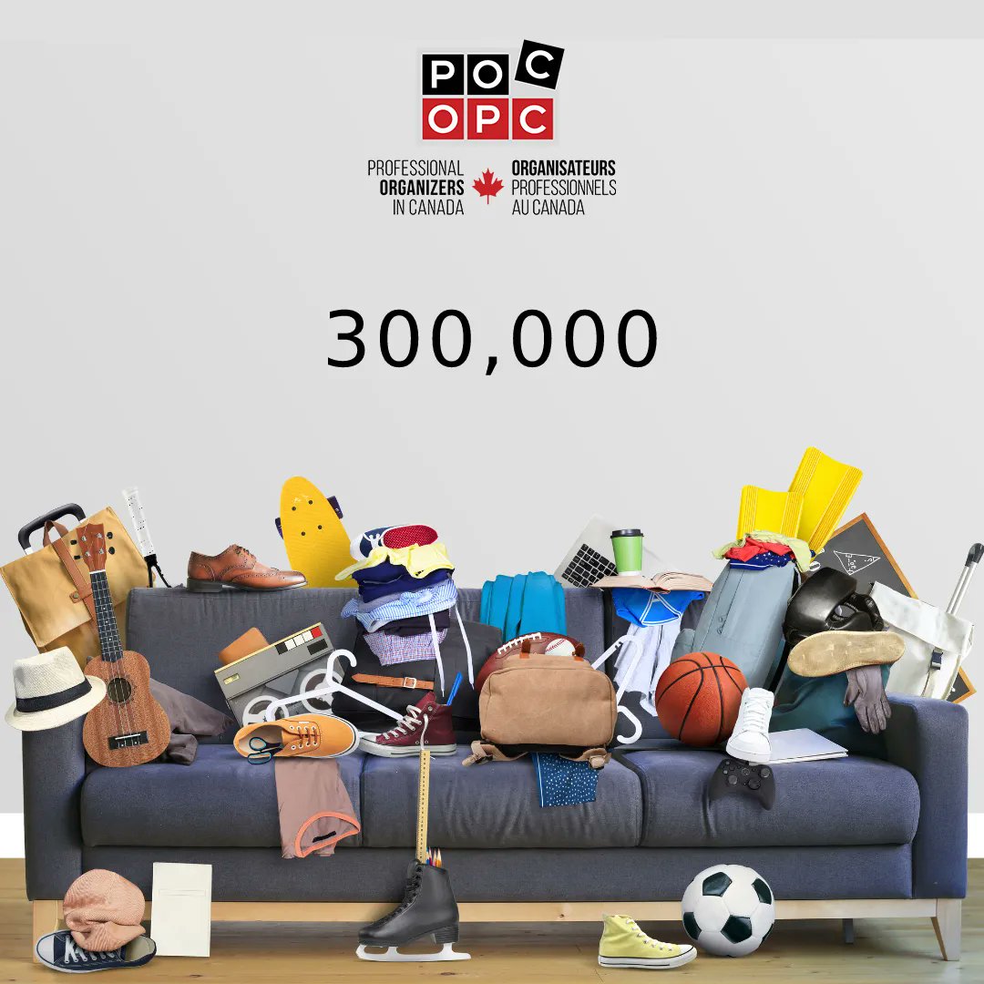 That's the average number of total items in a North American home...
   
No wonder staying organized can be challenging! 

#HomeOrganization, #ClosetOrganization, #Declutter
#ProfessionalOrganizers #OrganizersCanada #POC_OPC